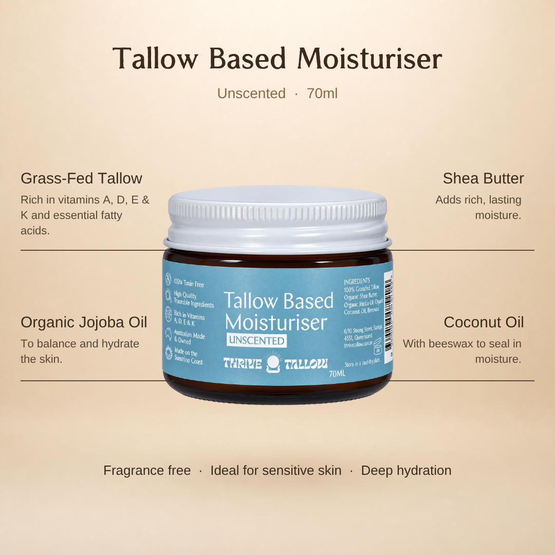 Tallow Based Moisturiser Unscented key ingredients